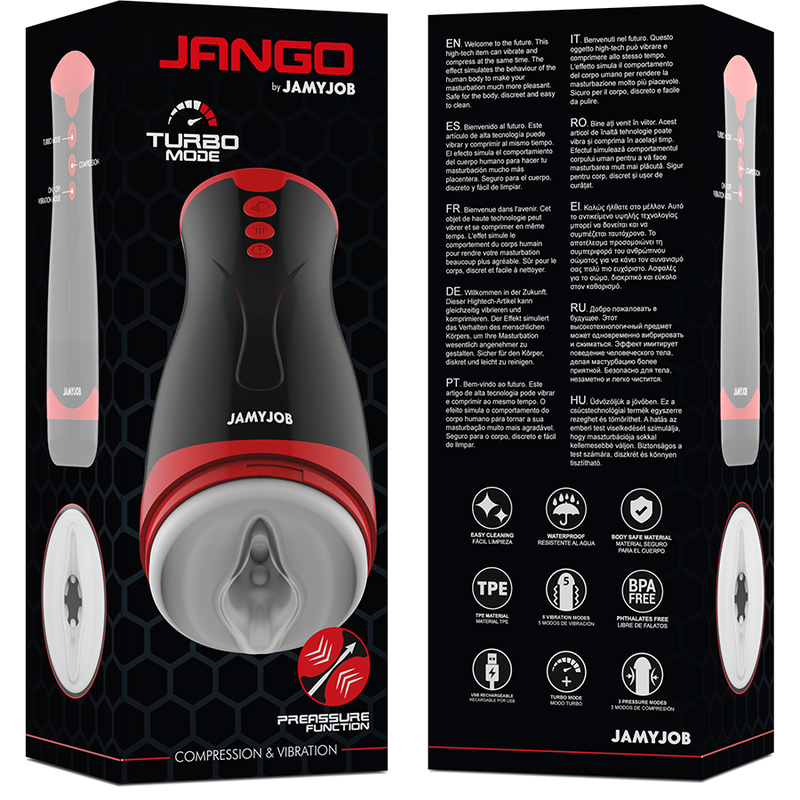 JAMYJOB – Jango Compression ja Vibration Masturbaattori